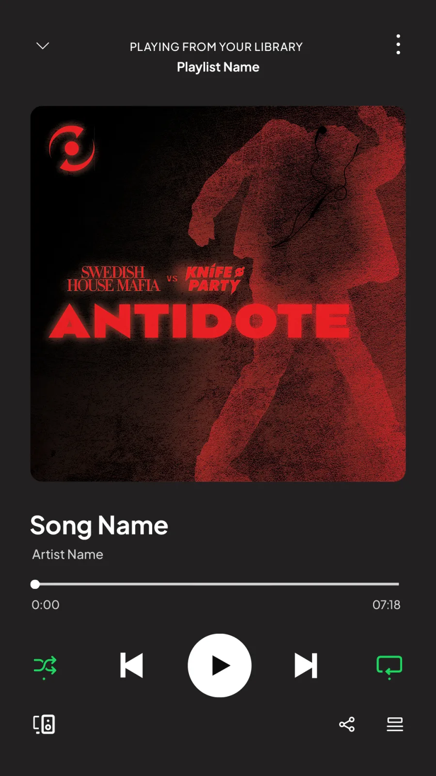 Mockup — antidote spotify mockup (Antidote — Album-Cover & Spotify-Mockup)