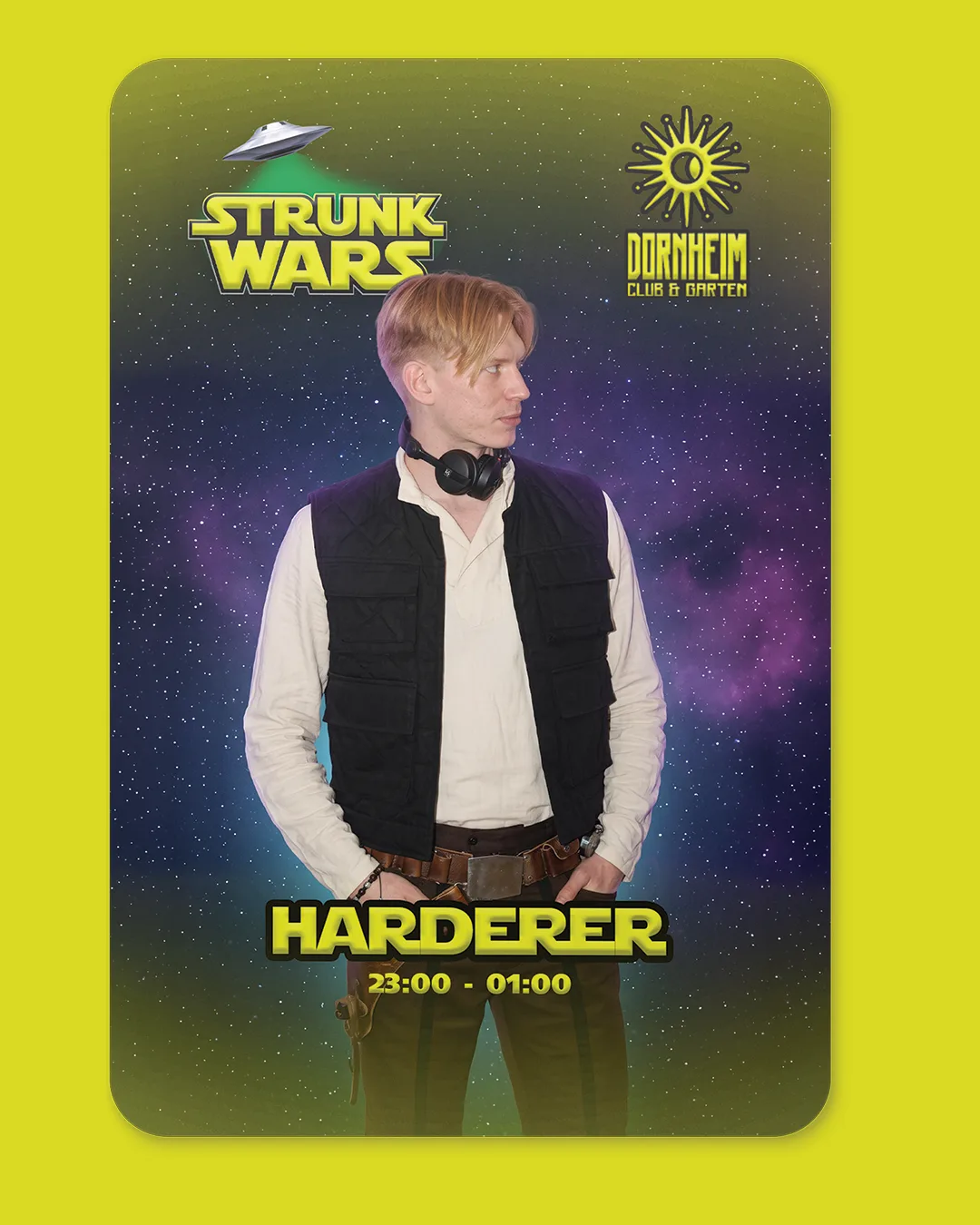 DJ-Karten — harderer post (STRUNK Cow Theme — Event-Kampagne über alle Kanäle)