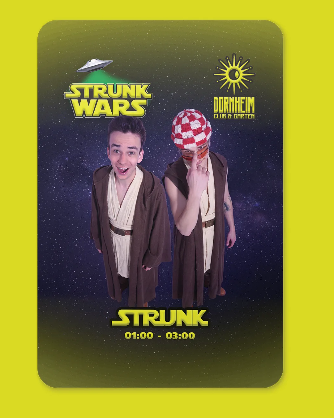 DJ-Karten — strunk post (STRUNK Cow Theme — Event-Kampagne über alle Kanäle)