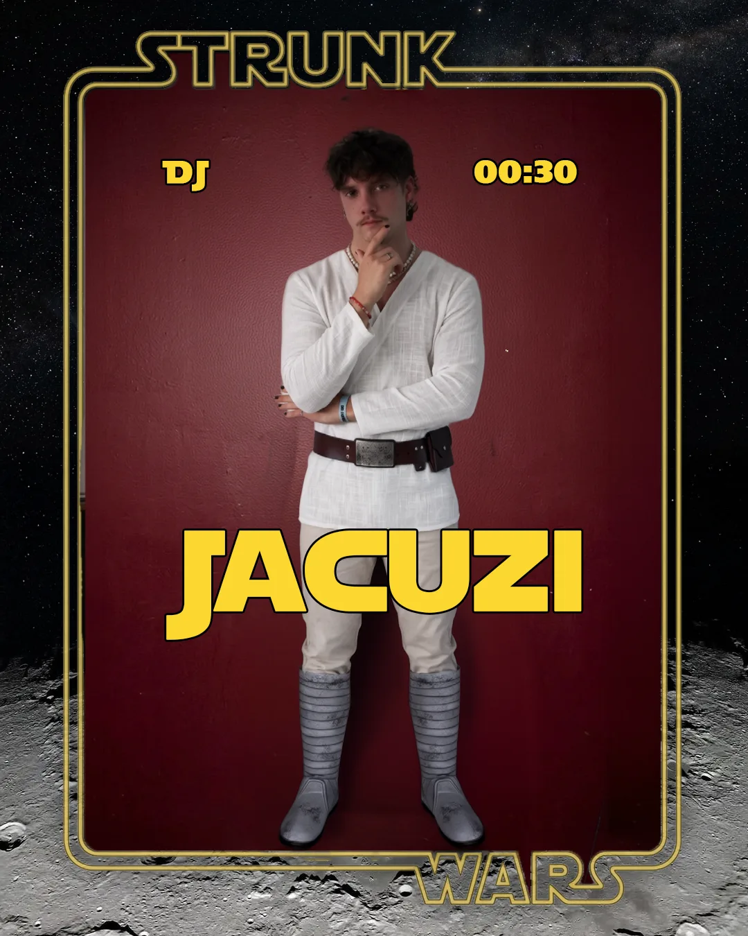 DJ-Karten — Jacuzi DJ Graphic H1 (STRUNK — Club-Reihe Visuals & Instagram-Feed)